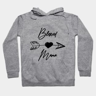 Blessed Mama Boho black lettering sarcastic mother Hoodie